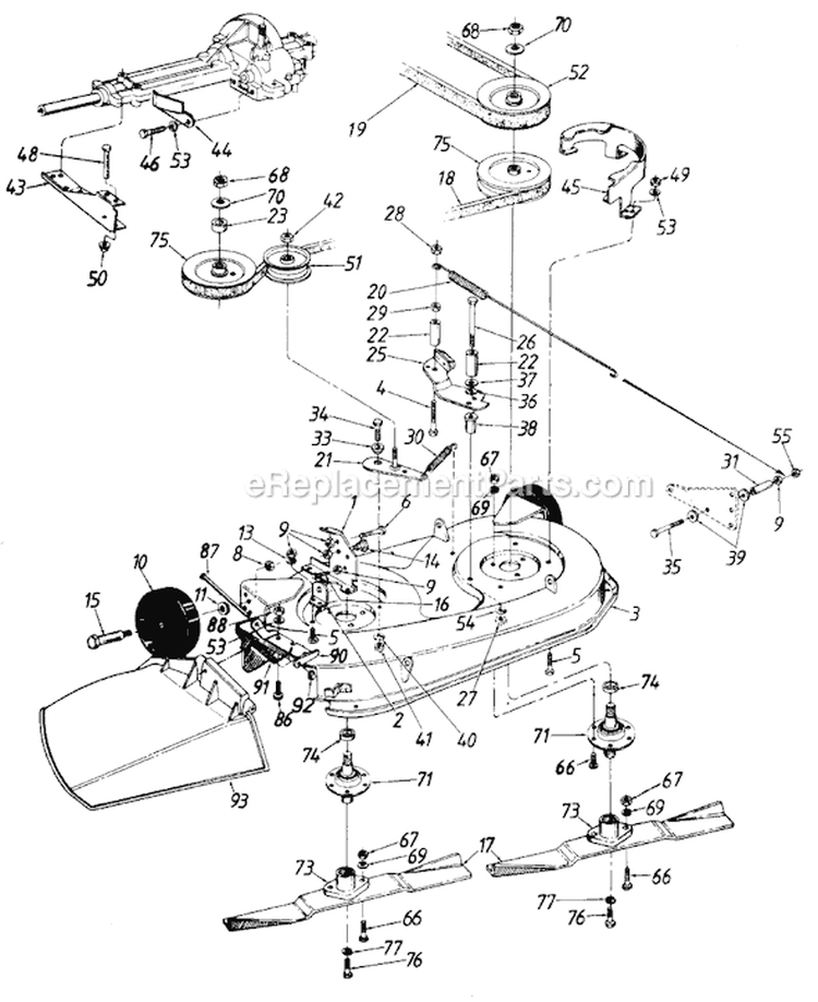 Page A Diagram and Parts List for 130-530D009 1990 MTD Lawn Tractor