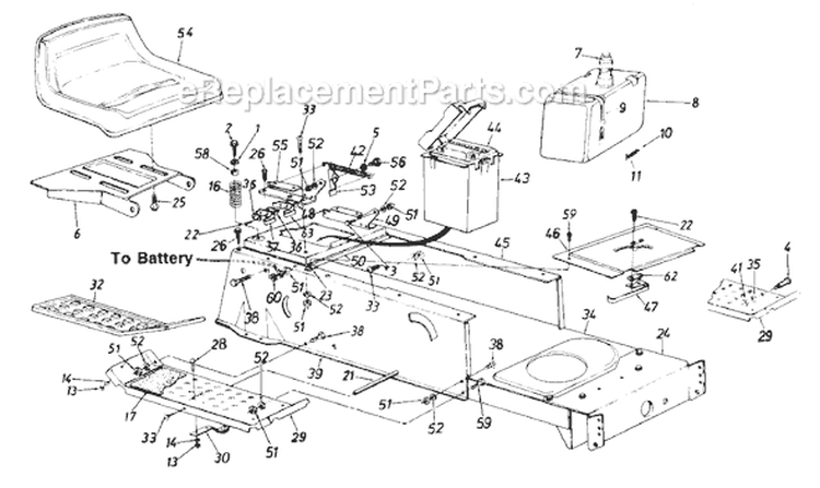 Page B Diagram and Parts List for 130-602-929 1990 MTD Lawn Tractor