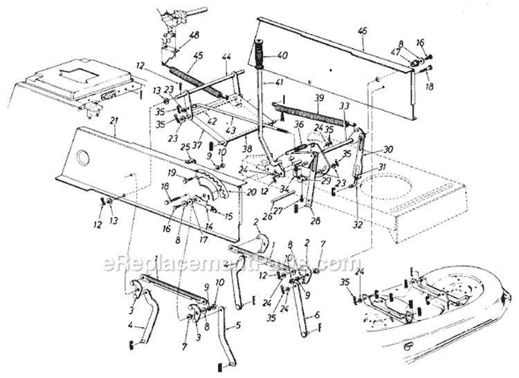 Page C Diagram and Parts List for 130-602-929 1990 MTD Lawn Tractor