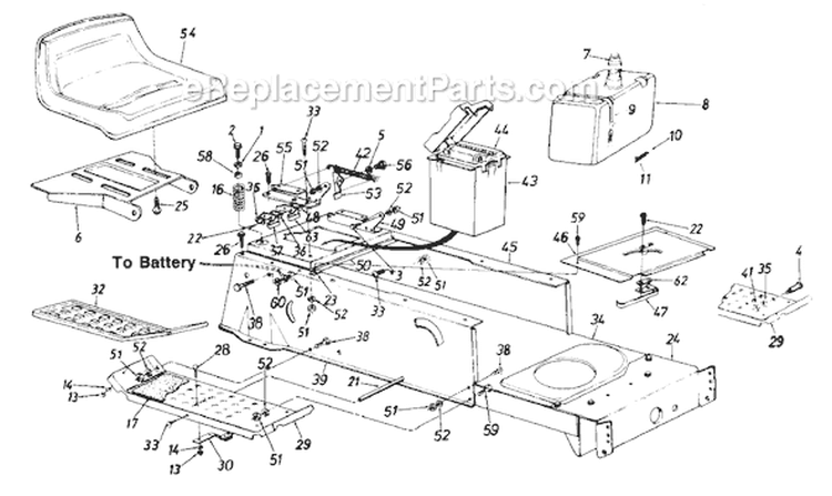 Page B Diagram and Parts List for 130-605-301 1990 MTD Lawn Tractor