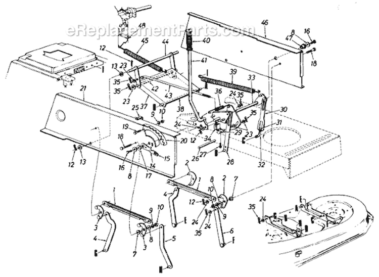 Page C Diagram and Parts List for 130-611-000 1990 MTD Lawn Tractor