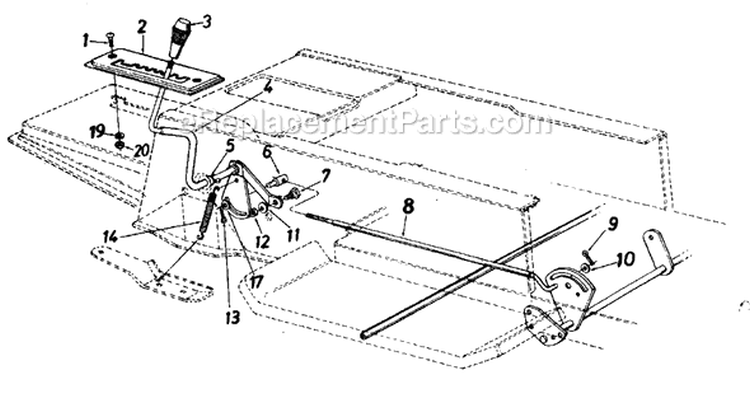 Page E Diagram and Parts List for 130-657-308 1990 MTD Lawn Tractor