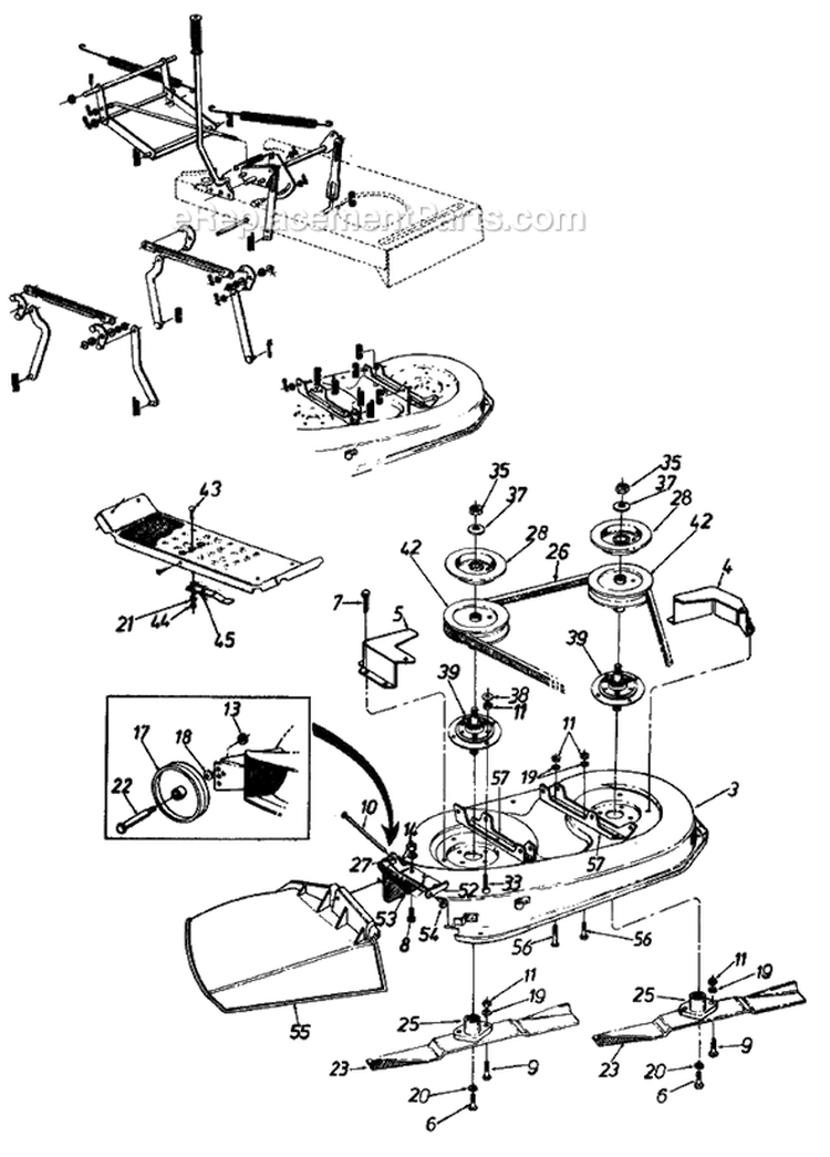 Page A Diagram and Parts List for 130-670G720 1990 MTD Lawn Tractor