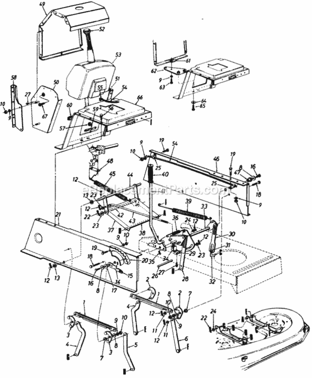 Page F Diagram and Parts List for 130-670G141  MTD Lawn Tractor