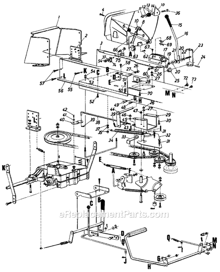 Page E Diagram and Parts List for 130-800H192 1990 MTD Lawn Tractor