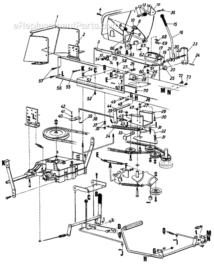 Page D Diagram and Parts List for 130-803-000 1990 MTD Lawn Tractor