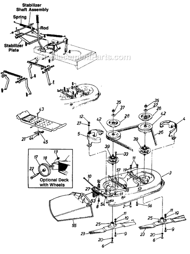 Page A Diagram and Parts List for 130-805-720 1990 MTD Lawn Tractor