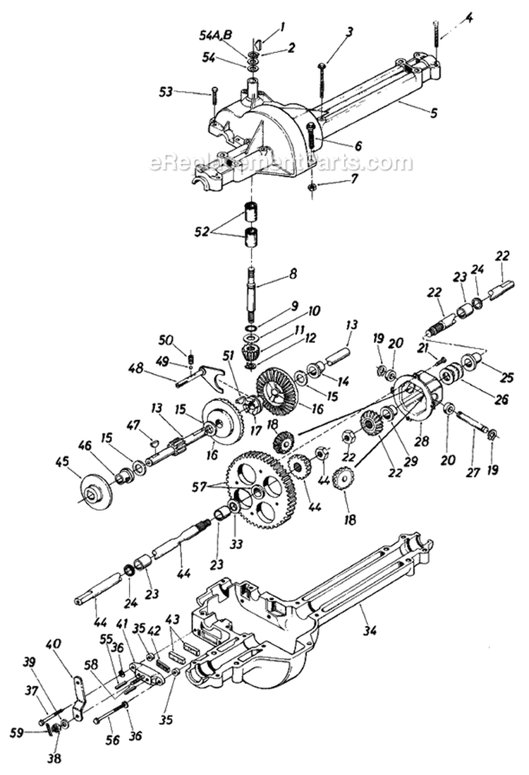 Page G Diagram and Parts List for 130511B 1990 MTD Lawn Tractor