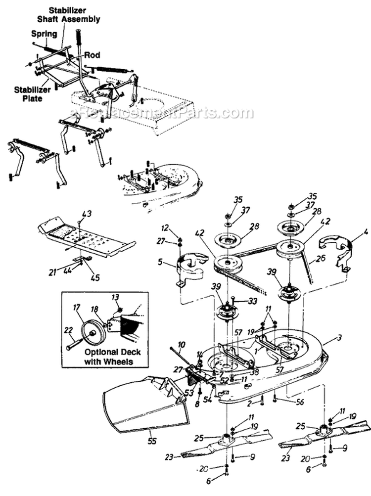 Page A Diagram and Parts List for 130659F 1990 MTD Lawn Tractor
