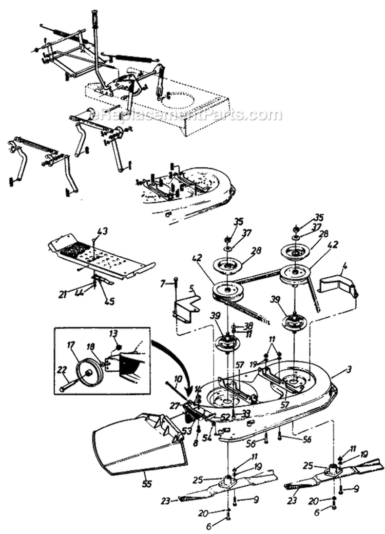 Page A Diagram and Parts List for 130684G 1990 MTD Lawn Tractor