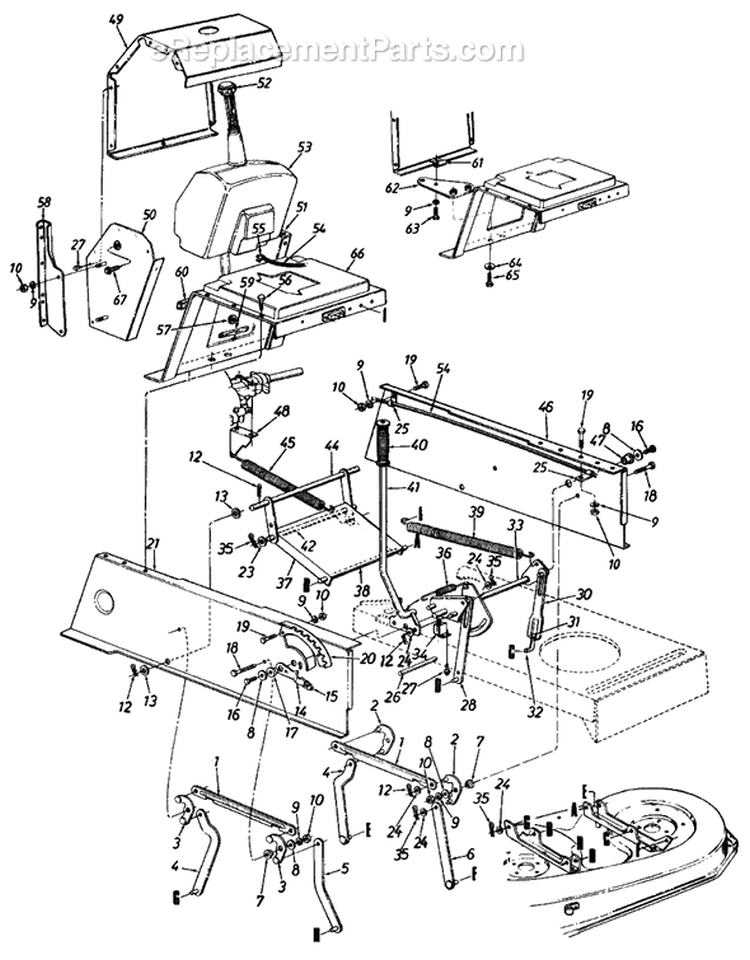 Page C Diagram and Parts List for 130684G 1990 MTD Lawn Tractor