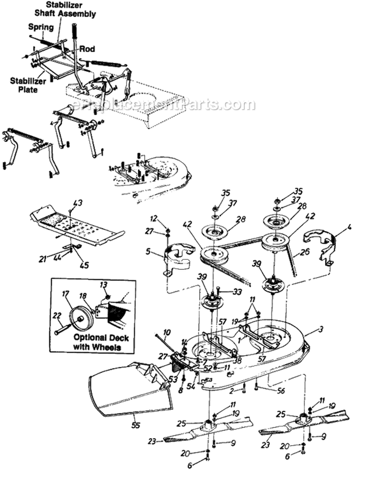 Page A Diagram and Parts List for 130704F 1990 MTD Lawn Tractor