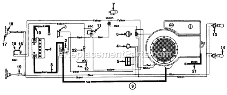 Page A Diagram and Parts List for 130754F 1990 MTD Lawn Tractor