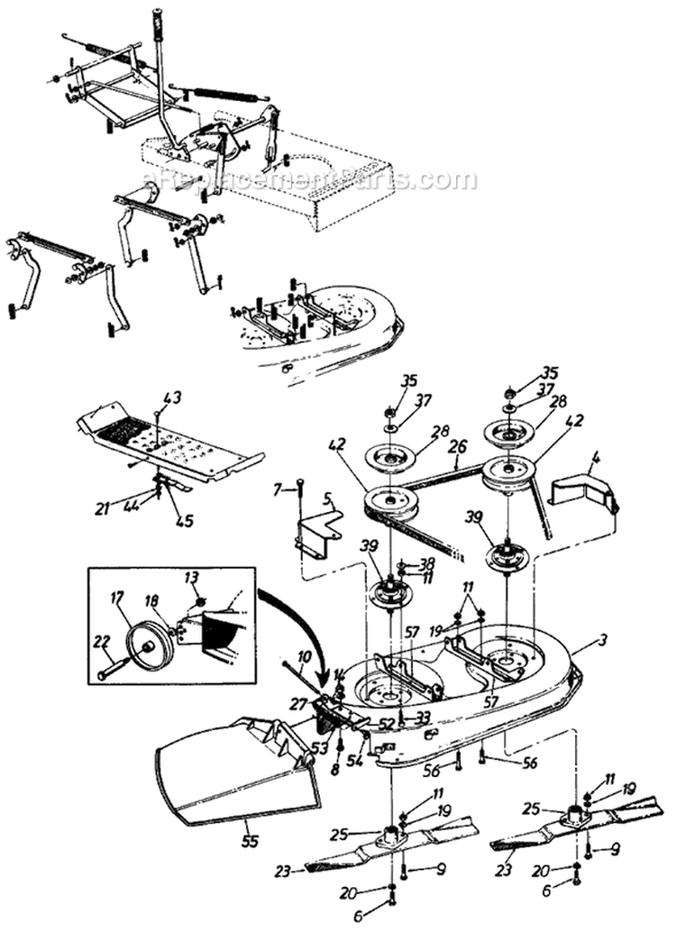 Page A Diagram and Parts List for 130784G 1990 MTD Lawn Tractor