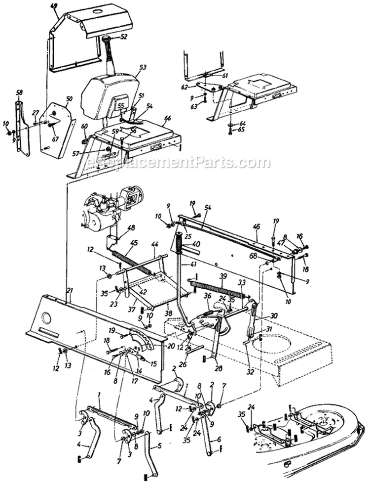 Page C Diagram and Parts List for 130784G 1990 MTD Lawn Tractor