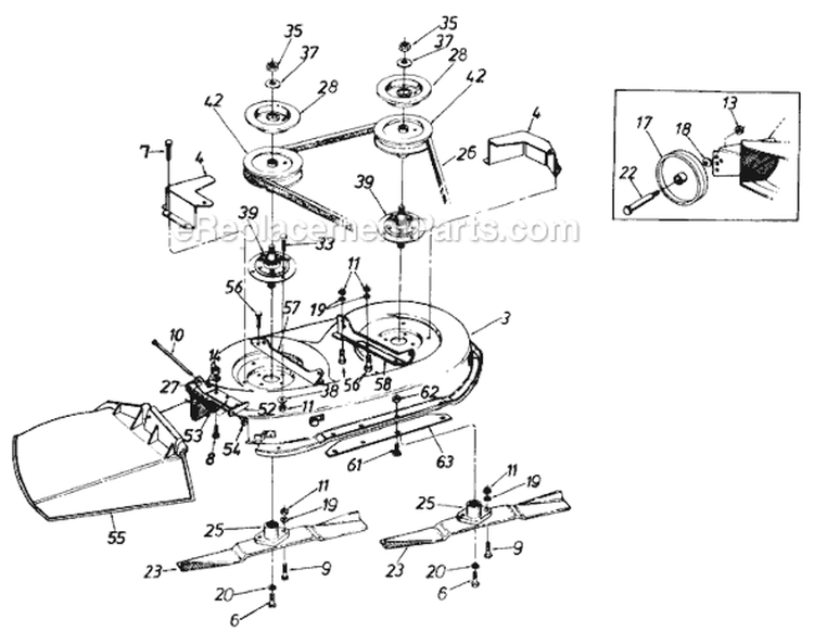 Page A Diagram and Parts List for 131-432F033 1991 MTD Lawn Tractor