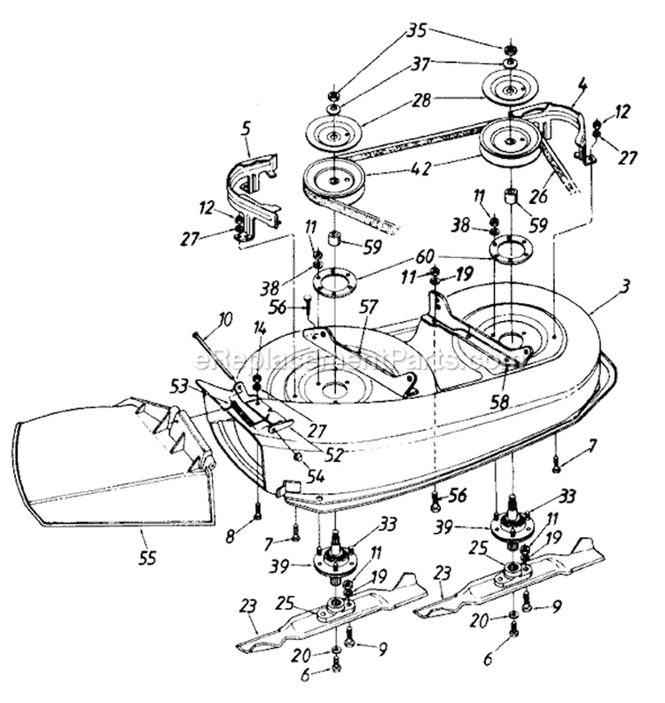 Page B Diagram and Parts List for 131-446-000 1991 MTD Lawn Tractor