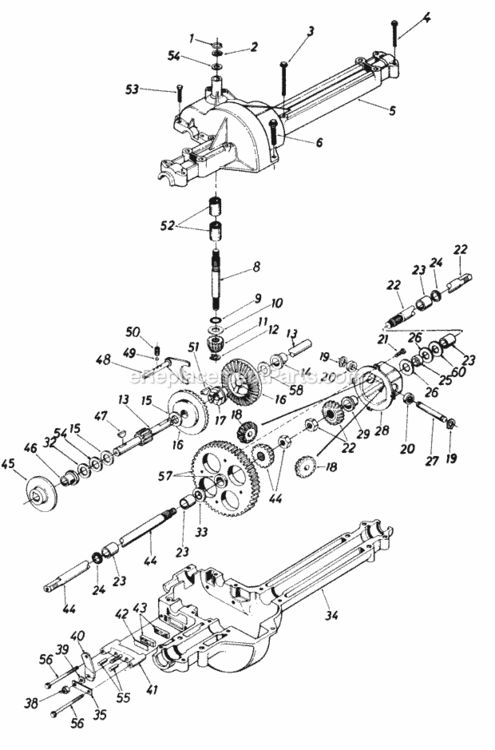 Page H Diagram and Parts List for 131-534-000 1991 MTD Lawn Mower
