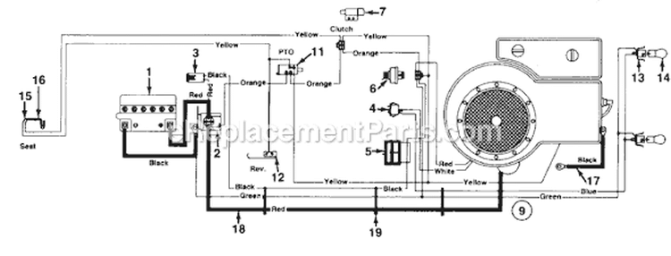 Page A Diagram and Parts List for 131-650F304 1991 MTD Lawn Tractor