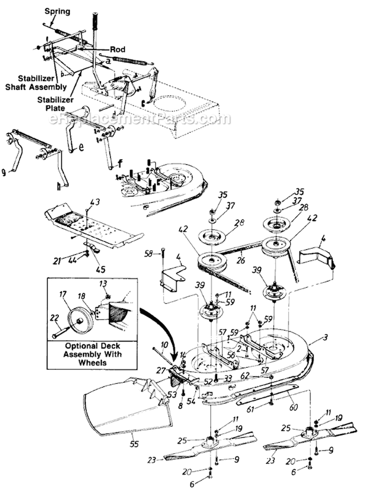 Page A Diagram and Parts List for 131-663F000 Single Cylinder -1991 MTD Lawn Tractor