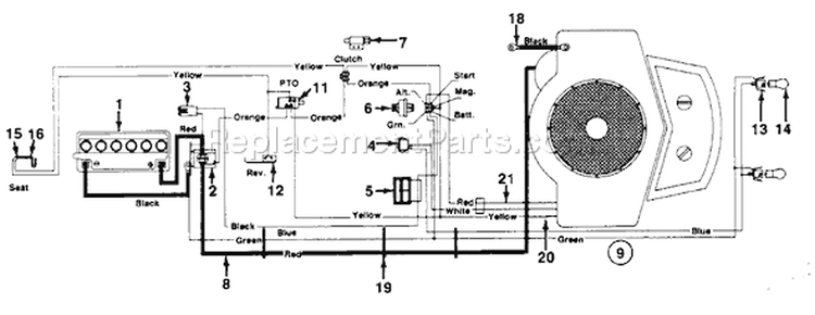 Page B Diagram and Parts List for 131-678G118/SWC#28218 LT 1842 MTD Lawn Tractor