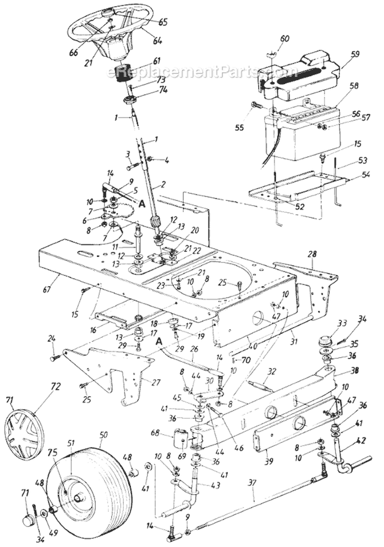 Page C Diagram and Parts List for 131-809-000 1991 MTD Lawn Tractor