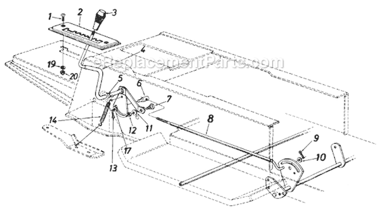 Page G Diagram and Parts List for 131659F 1991 MTD Lawn Tractor