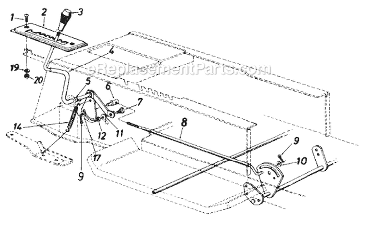 Page F Diagram and Parts List for 131684G 1991 MTD Lawn Tractor