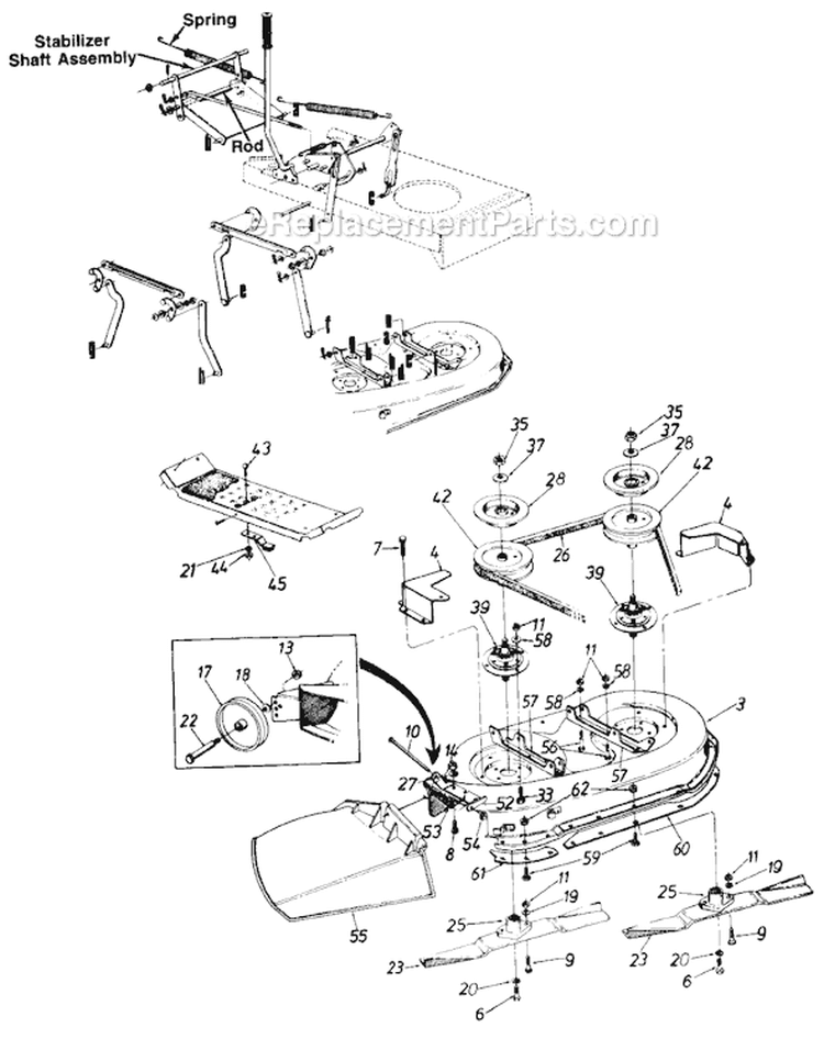 Page A Diagram and Parts List for 131734G 1991 MTD Lawn Tractor