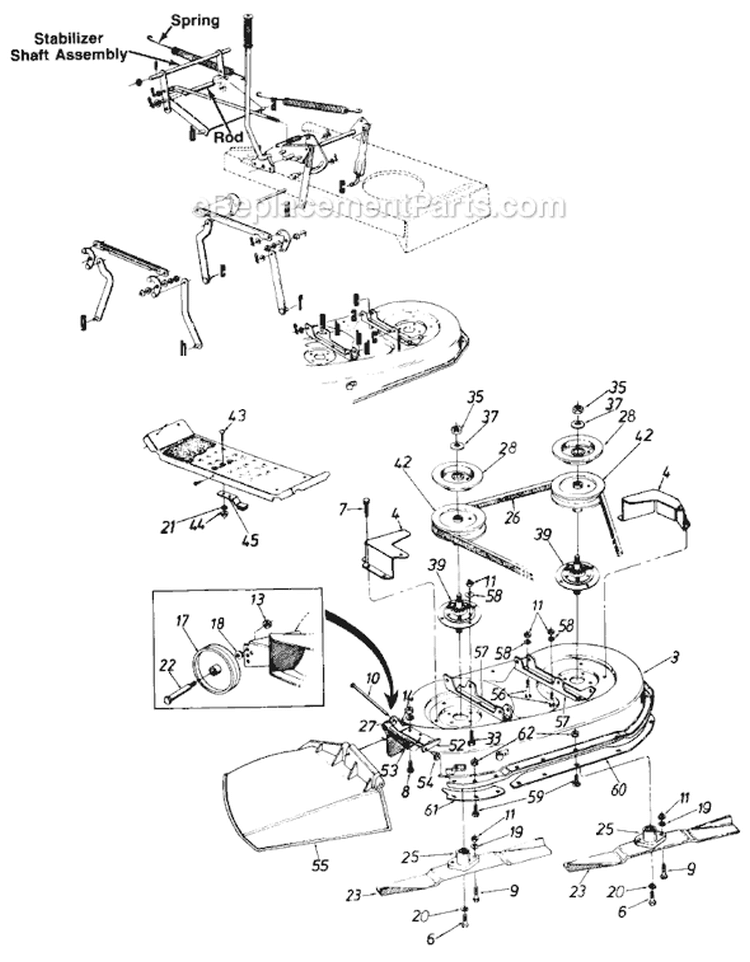 Page A Diagram and Parts List for 131784G 1991 MTD Lawn Tractor