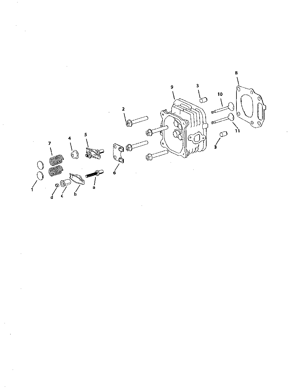 Cylinder head assy 951-05541 Diagram and Parts List for 12A-N2M7799  MTD Lawn Mower