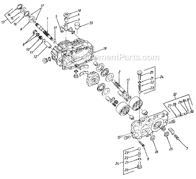 Page C Diagram and Parts List for 131824H 1991 MTD Lawn Tractor