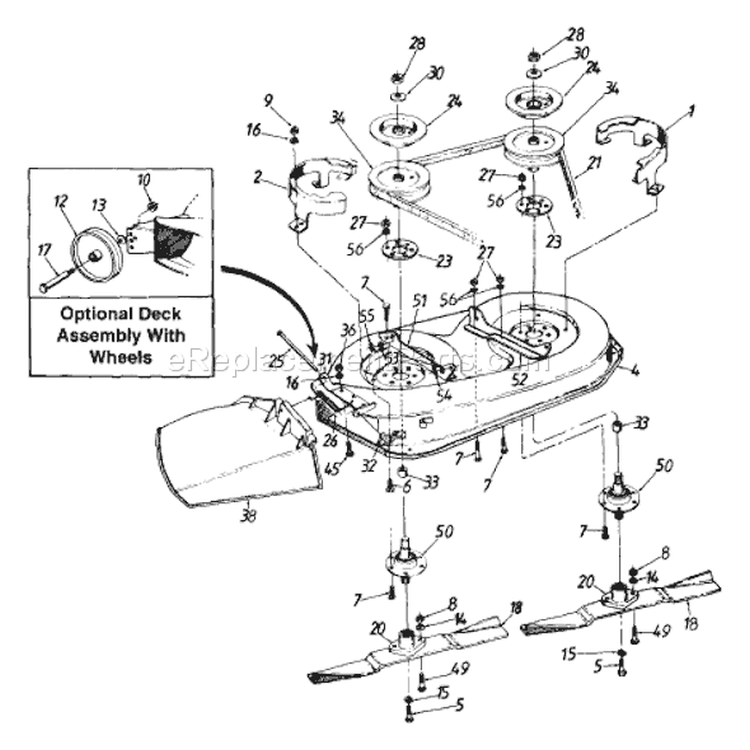 Page A Diagram and Parts List for 132-312D033 73527 -1992 MTD Lawn Tractor