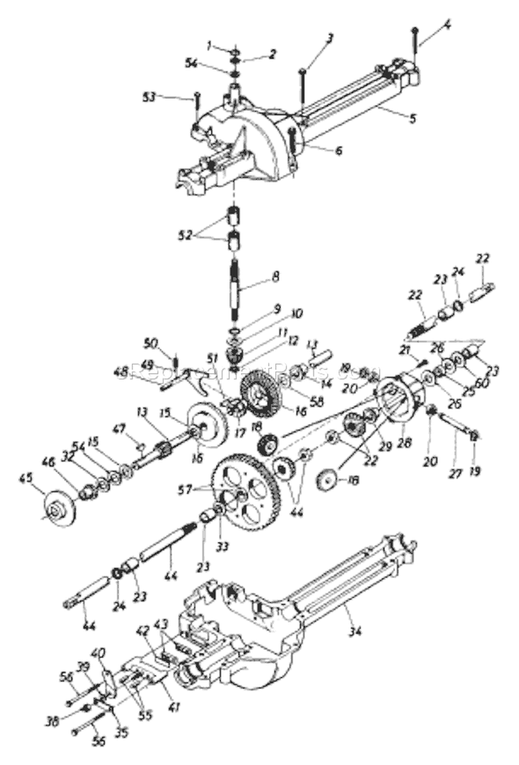Page H Diagram and Parts List for 132-312D033 73527 -1992 MTD Lawn Tractor