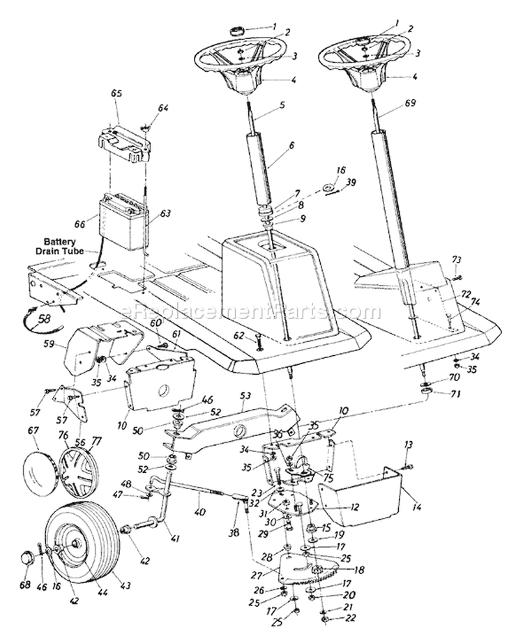 Page I Diagram and Parts List for 132-510B192 1992 MTD Lawn Tractor
