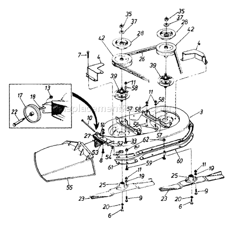 Page A Diagram and Parts List for 132-650G000 1992 MTD Lawn Tractor