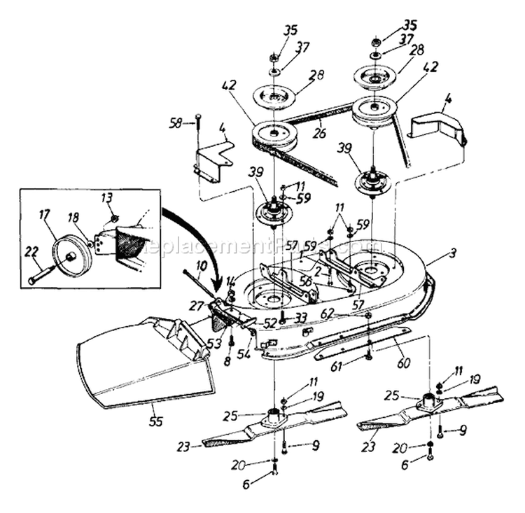 Page A Diagram and Parts List for 132-660F045 1992 MTD Lawn Tractor