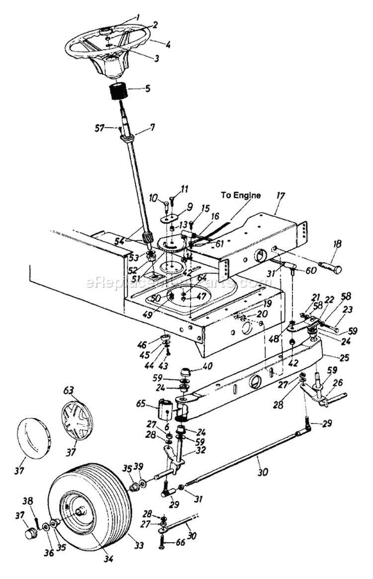 Page K Diagram and Parts List for 132-659G000 1992 MTD Lawn Tractor