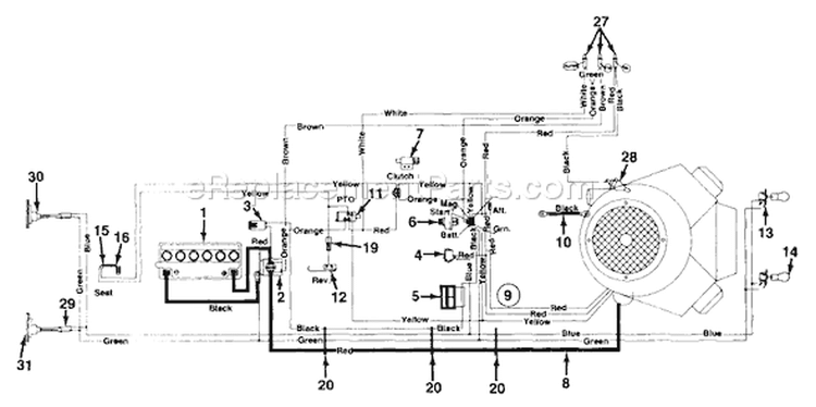 Page D Diagram and Parts List for 132-730-000 Style 0 -1992 MTD Lawn Tractor