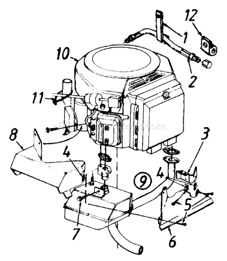 Page G Diagram and Parts List for 132-739-000 Style 0 -1992 MTD Lawn Tractor