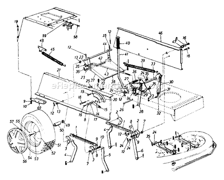 Page C Diagram and Parts List for 132-730-000 Style 0 -1992 MTD Lawn Tractor