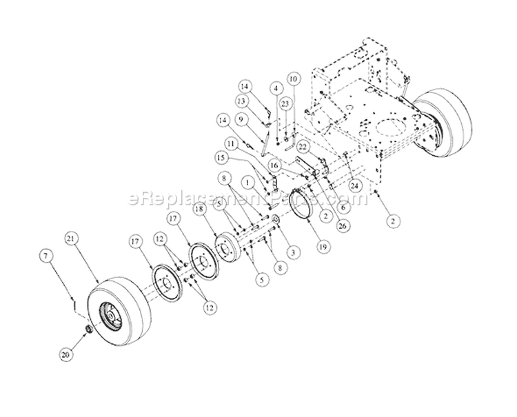 Page B Diagram and Parts List for 1332G 55AD210Q195 - 2000 MTD Lawn Mower