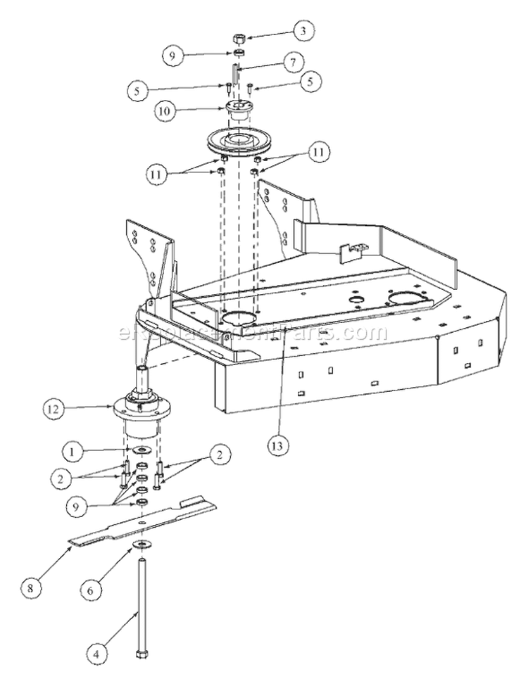 Page E Diagram and Parts List for 1332G 55AD210Q195 - 2001 MTD Lawn Mower