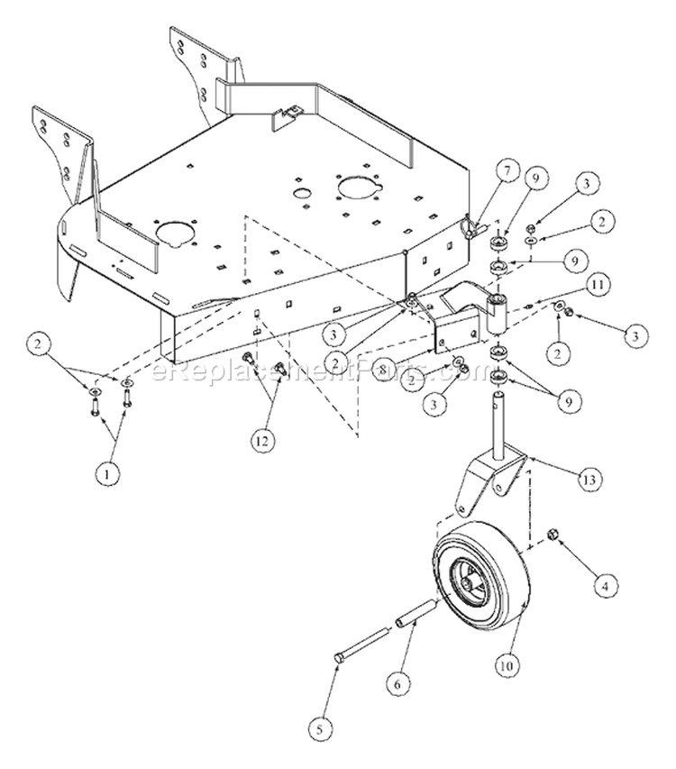 Page G Diagram and Parts List for 1332G 55AD210Q195 - 2001 MTD Lawn Mower