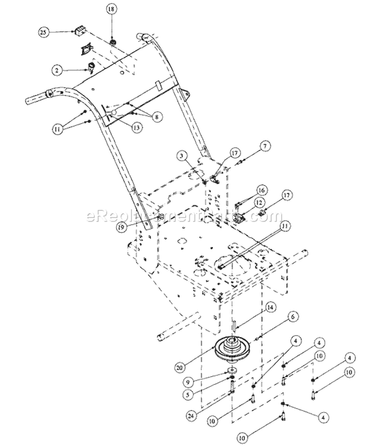 Page A Diagram and Parts List for 1336G 55AE210R195 - 2001 MTD Lawn Mower