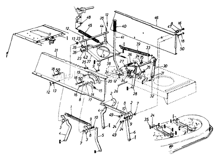 Page B Diagram and Parts List for 133E660F000 1993 MTD Lawn Tractor