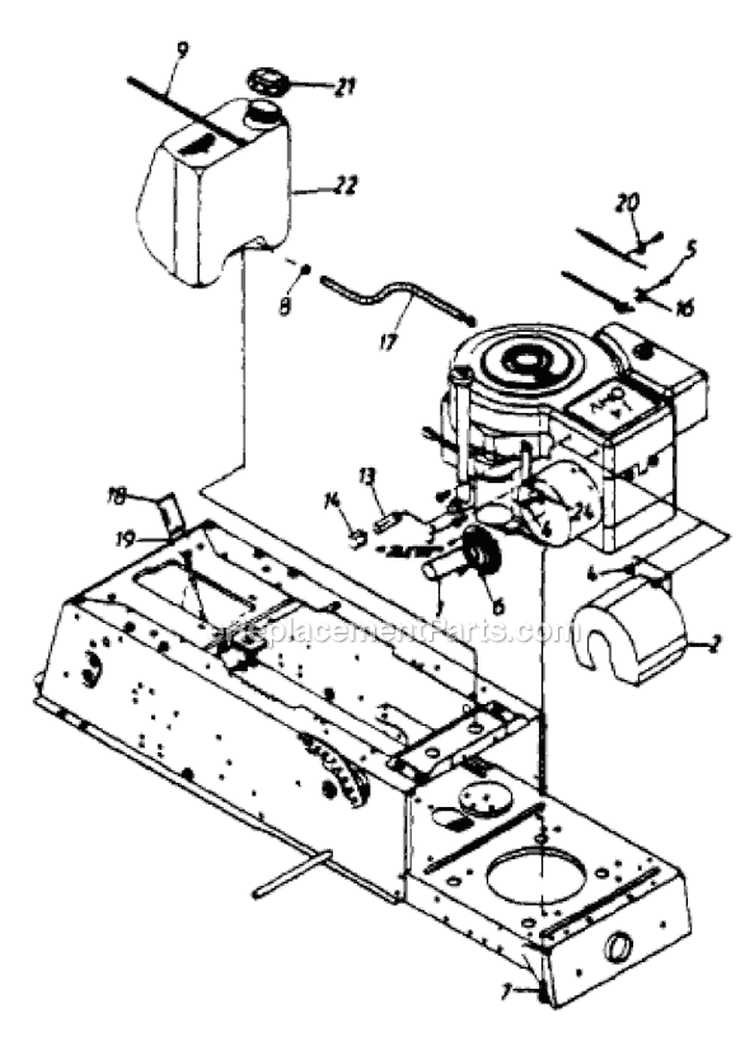 Page E Diagram and Parts List for 133H671F002 1993 MTD Lawn Tractor