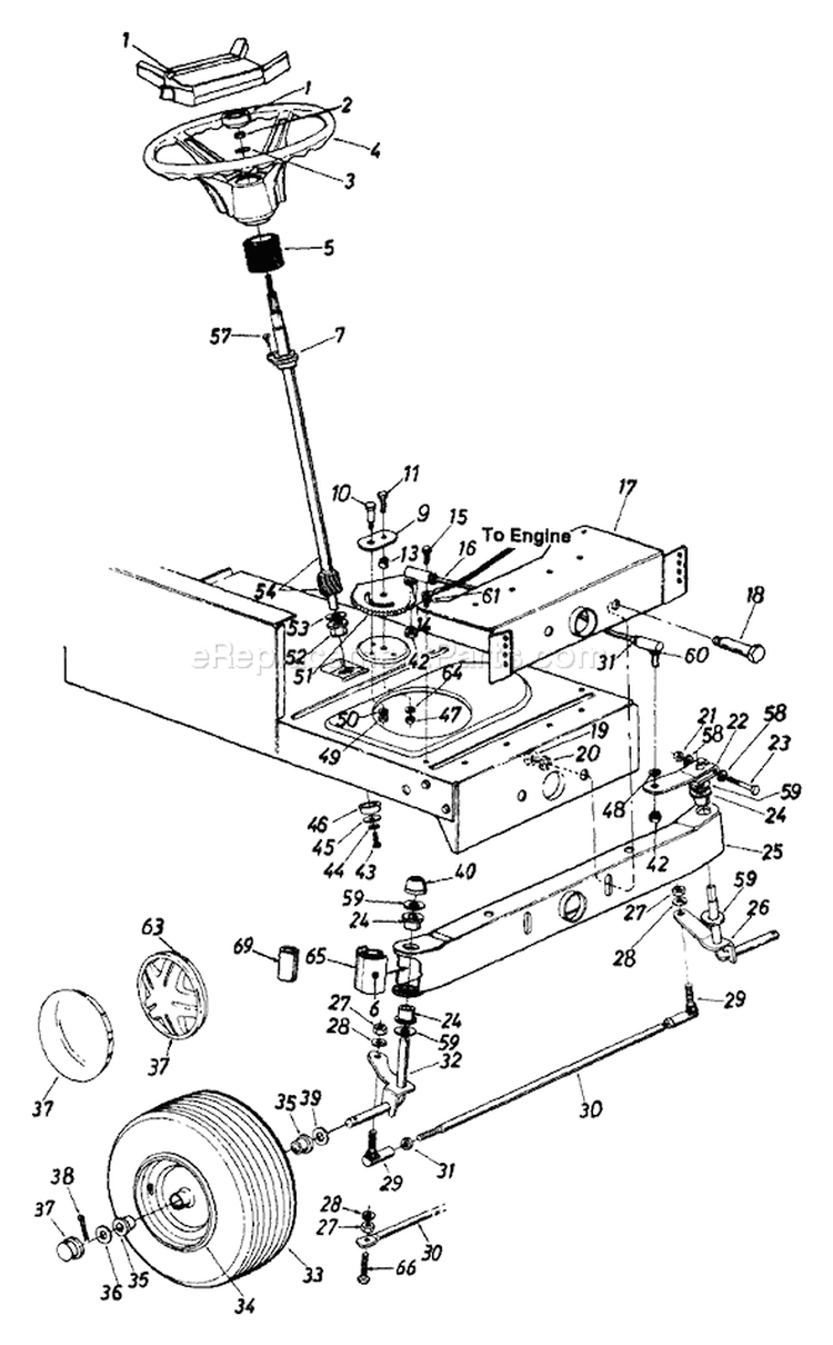 Page I Diagram and Parts List for 133I660F009 765309 -1993 MTD Lawn Tractor