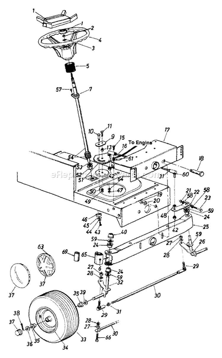 Page I Diagram and Parts List for 133K679G087 1993 MTD Lawn Tractor