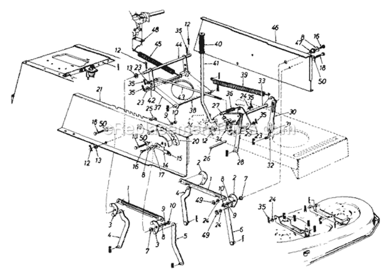Page B Diagram and Parts List for 133P670G129 1993 MTD Lawn Tractor
